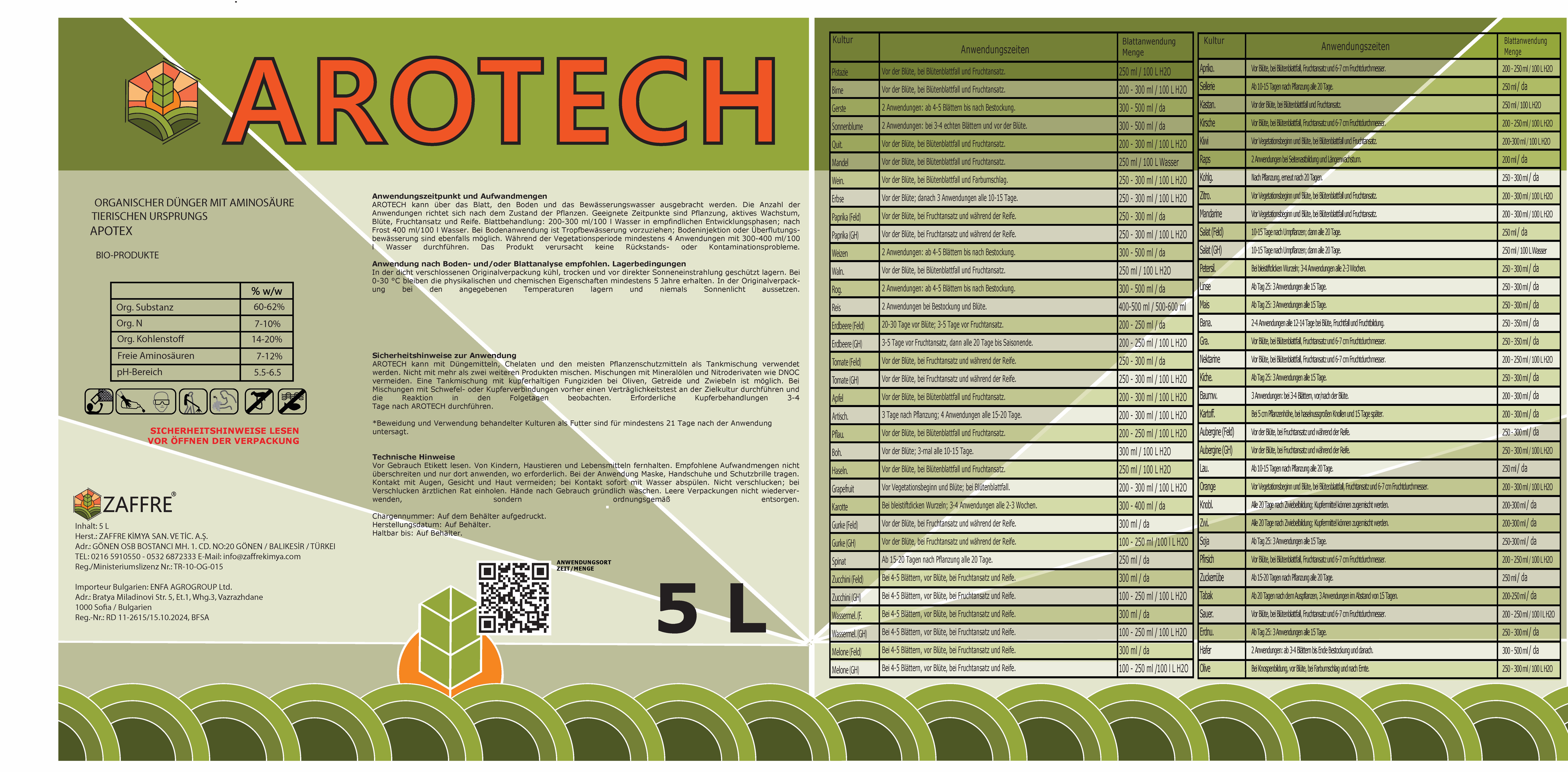 Arotech Etikett für 5 L Gebinde